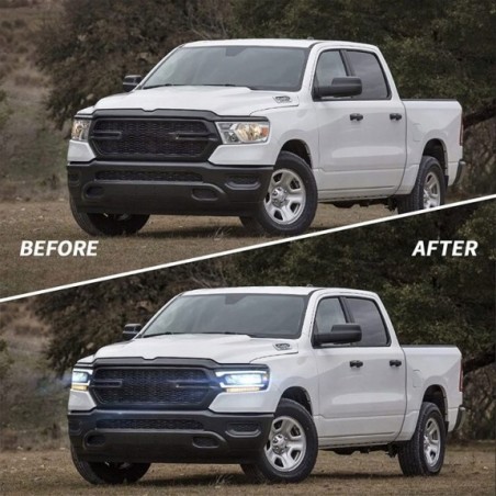 LAMPA LAMPY FULL LED VLAND KOMPLET EURO OBRYS ŻÓŁTY DODGE RAM 1500 V 2019-
