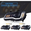 CHRYSLER 300C 300S 2011-2023 LAMPA LAMPY CZARNE Z LED KOMPLET VLAND EUROPA