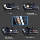 CHRYSLER 300C 300S 2011-2023 LAMPA LAMPY CZARNE Z LED KOMPLET VLAND EUROPA