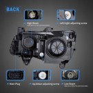 CHRYSLER 300C 300S 2011-2023 LAMPA LAMPY CZARNE Z LED KOMPLET VLAND EUROPA
