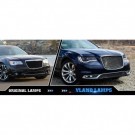 CHRYSLER 300C 300S 2011-2023 LAMPA LAMPY CZARNE Z LED KOMPLET VLAND EUROPA