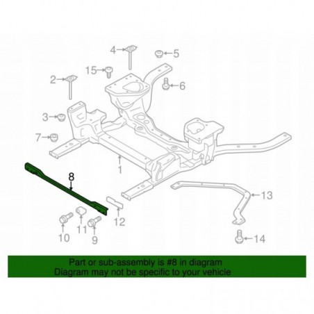 FORD MUSTANG 2015-2023 PAS DOLNY BELKA SANEK WZMOCNIENIE DOLNE FR3Z 8125A