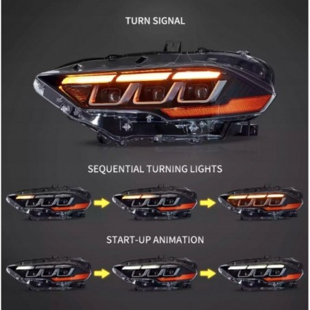 LAMPA LAMPY FULL LED LEWA + PRAWA VLAND EU STYL S650 FORD MUSTANG 2018-2023