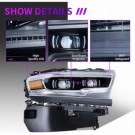 DODGE RAM LIMITED 2019- LAMPA LED KOMPLET LEWA + PRAWA Z LISTWAMI CZARNYMI