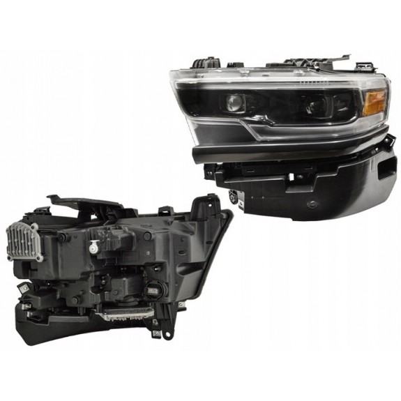 DODGE RAM V 1500 LIMITED LONGHORN 2019-24 LAMPA FULL LED LEWA LISTWA CZARNA