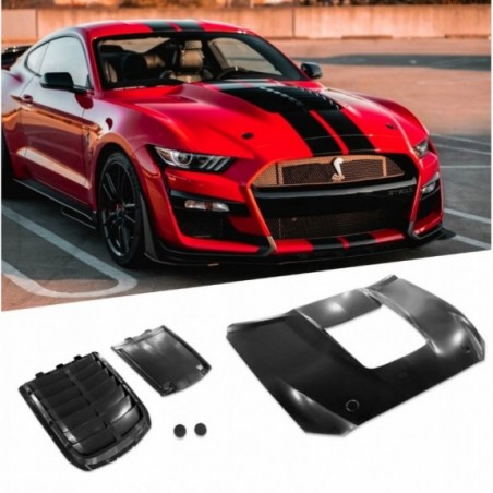 Maska POKRYWA SILNIKA ALUMINIUM GT500 STYL FORD MUSTANG 2015-2017 V8 GT