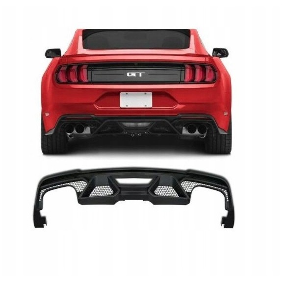 FORD MUSTANG GT500 STYL 2018-23 SPOILER ZDERZAK DYFUZOR DOKŁADKA TYŁ SIATKA