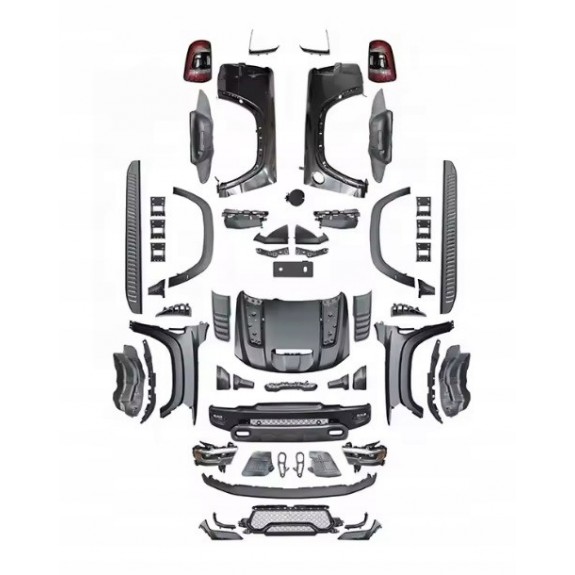 DODGE RAM 2013-2018 BODY KIT ZDERZAK MASKA BŁOTNIKI LAMPY KOMPLET STYL TRX