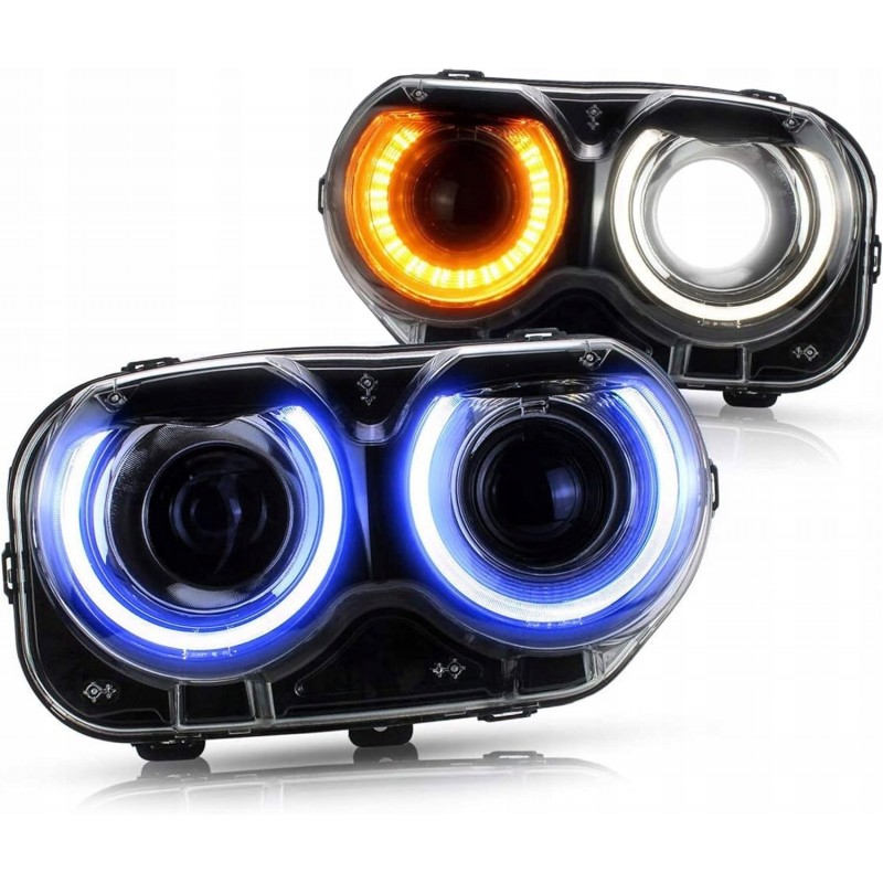 LAMPA LAMPY LEWA +PRAWA PRZÓD EUROPA LED VLAND RGB DODGE CHALLENGER 2015-23