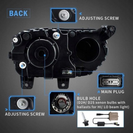 LAMPA LAMPY LEWA +PRAWA PRZÓD EUROPA LED VLAND RGB DODGE CHALLENGER 2015-23