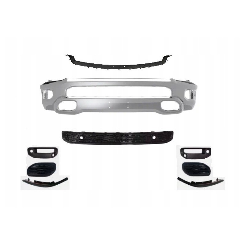 DODGE RAM DT 2019-2024 ZDERZAK PRZÓD KOMPLETNY BEZ HALOGEN CHROM