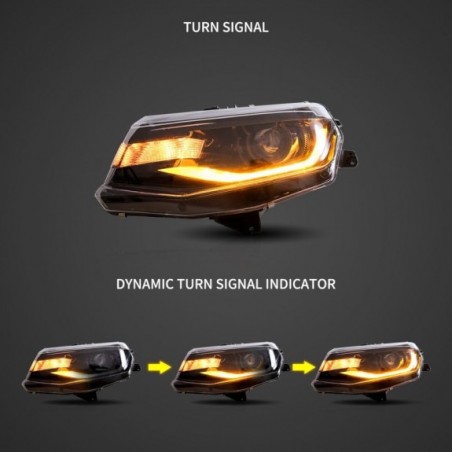 LAMPA LAMPY PRZEDNIE FULL LED VLAND KOMPLET CHEVROLET CAMARO 2016-2018