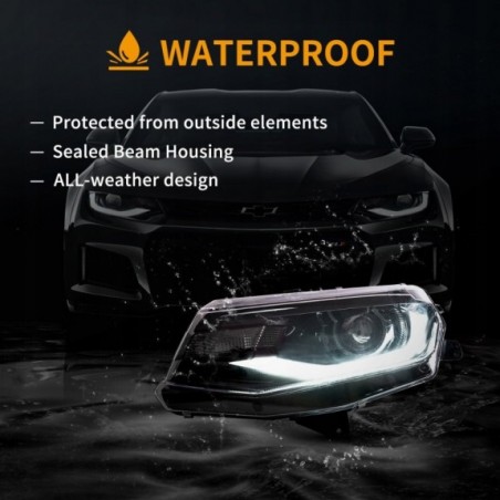 LAMPA LAMPY PRZEDNIE FULL LED VLAND KOMPLET CHEVROLET CAMARO 2016-2018