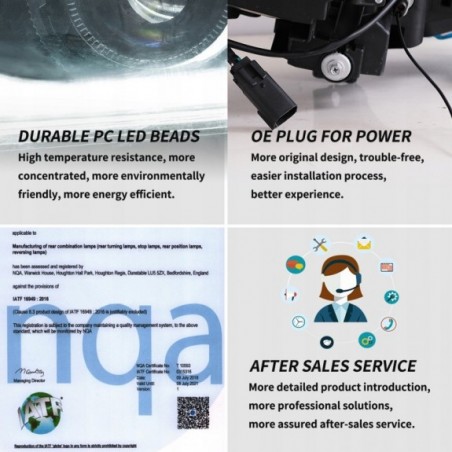 LAMPA LAMPY PRZEDNIE FULL LED VLAND KOMPLET CHEVROLET CAMARO 2016-2018