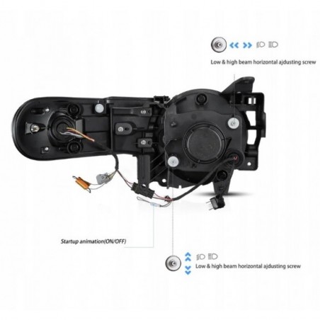 TOYOTA FJ CRUISER XJ10 2007-22 LAMPA LAMPY PRZÓD LED SOCZEWKI VLAND EUROPA