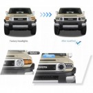 TOYOTA FJ CRUISER XJ10 2007-22 LAMPA LAMPY PRZÓD LED SOCZEWKI VLAND EUROPA