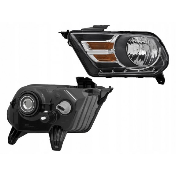 LAMPA REFLEKTOR LEWA PRZÓD CZARNA Z CHROM TYC FORD MUSTANG 2010-2012