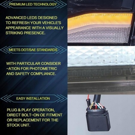 DODGE RAM 2009-2018 LAMPA LAMPY LED VLAND LEWA + PRAWA KPL BLACK 2 SOCZEWKI