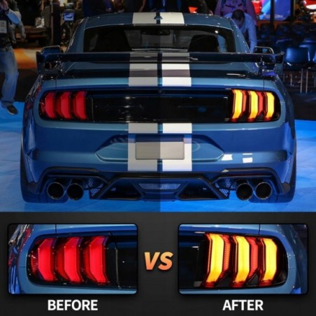 FORD MUSTANG 2015-23 LAMPA LAMPY TYŁ LED VLAND EUROPA CZERWONE HOMOLOGACJA