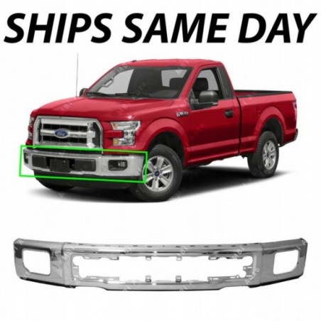 FORD F-150 F150 2015-2017 ZDERZAK PRZEDNI CHROM POD HALOGENY