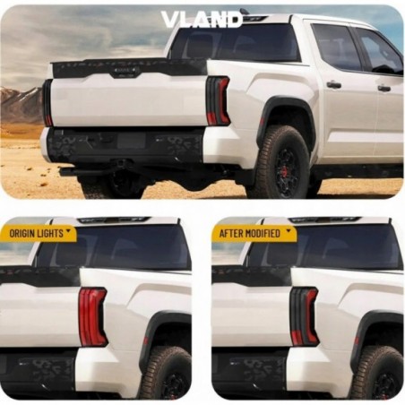 TOYOTA TUNDRA 2022-2024 LAMPA LAMPY TYLNE KOMPLET FULL LED VLAND DYMIONE