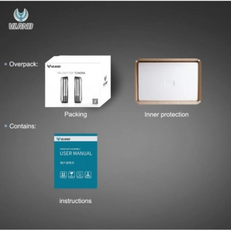 TOYOTA TUNDRA 2022-2024 LAMPA LAMPY TYLNE KOMPLET FULL LED VLAND DYMIONE