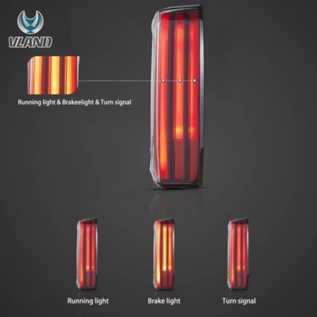 TOYOTA TUNDRA 2022-2024 LAMPA LAMPY TYLNE KOMPLET FULL LED VLAND CZERWONE