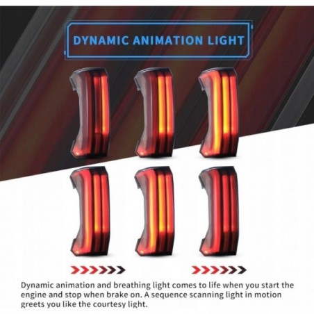 TOYOTA TUNDRA 2022-2024 LAMPA LAMPY TYLNE KOMPLET FULL LED VLAND CZERWONE