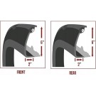 FORD F-150 2021-25 POSZERZENIA BŁOTNIKÓW Z OTWORAMI NAKŁADKI CZARNE Z NITY