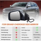 LUSTERKO LEWE CHROM KIERUNEK MARTWA STREFA JEEP GRAND CHEROKEE WK2 2011-21