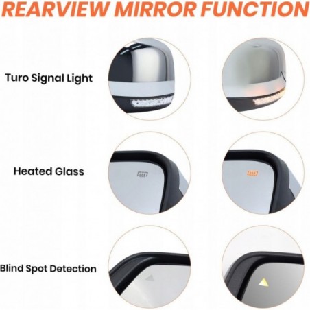 LUSTERKO LEWE CHROM KIERUNEK MARTWA STREFA JEEP GRAND CHEROKEE WK2 2011-21