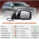 LUSTERKO PRAWE CHROM KIERUNEK MARTWA STREFA JEEP GRAND CHEROKEE WK2 2011-21