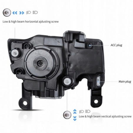 JEEP GRAND CHEROKEE WK2 2014-2021 LAMPA LAMPY FULL LED DRL VLAND KOMPLET