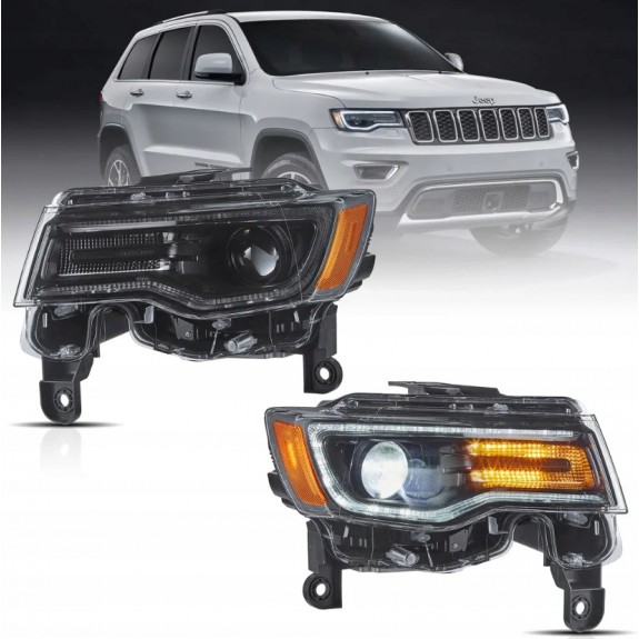 LAMPA LAMPY FULL LED DRL VLAND KOMPLET JEEP GRAND CHEROKEE WK2 2014-2021