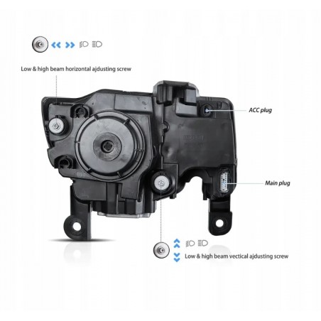 LAMPA LAMPY FULL LED DRL VLAND KOMPLET JEEP GRAND CHEROKEE WK2 2014-2021