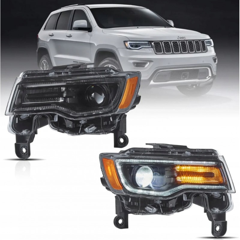 LAMPA LAMPY FULL LED DRL VLAND KOMPLET JEEP GRAND CHEROKEE WK2 2014-2021