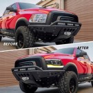 LAMPA LED VLAND DRL BLUE LEWA + PRAWA BLACK KOMPLET DODGE RAM 2009-2018