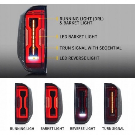 TOYOTA TUNDRA 2014-2021 LAMPA LAMPY FULL LED VLAND DYMIONE KIERUNEK ŻÓŁTY