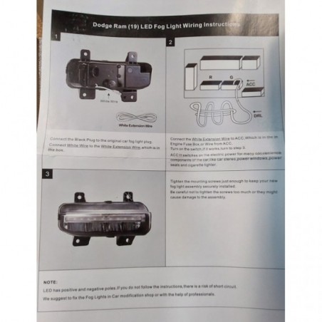 DODGE RAM 1500 V 2019-2024 HALOGEN HALOGENY LEWY + PRAWY LED DRL KOMPLET