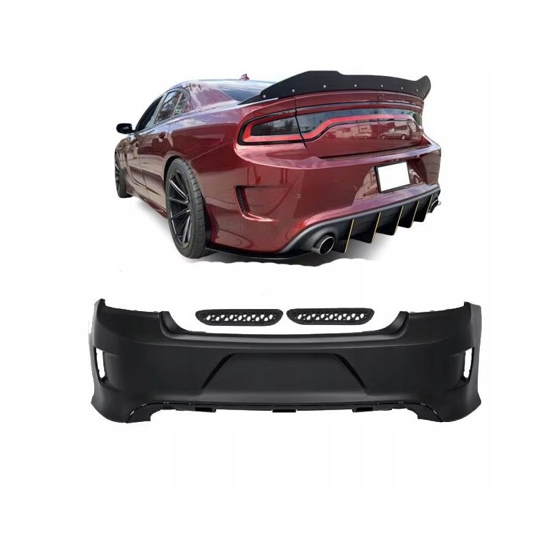 DODGE CHARGER SRT 2015-2023 ZDERZAK TYŁ GÓRNY BEZ CZUJNIKÓW BEZ WIDEBODY