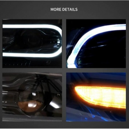 DODGE CHARGER 2011-2014 LAMPA LAMPY PRZEDNIE KOMPLET LED VLAND EUROPA RGB