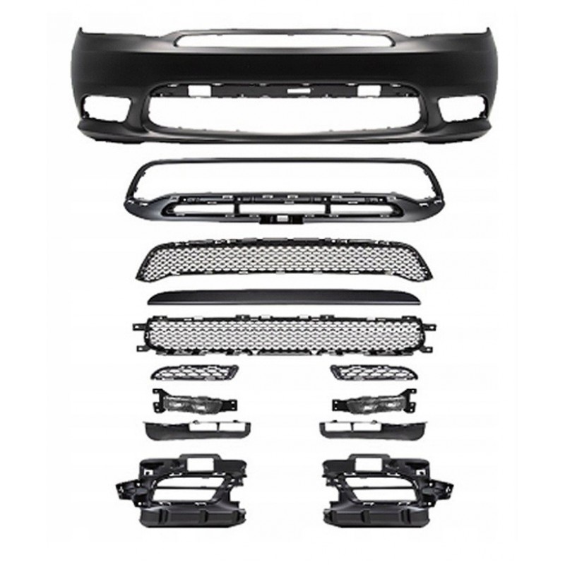 ZDERZAK KOMPLETNY + DRL LED BEZ PDC Z CHLAPACZE DODGE DURANGO RT SRT 2018-