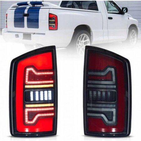 DODGE RAM 2002-2006 LAMPA LAMPY TYŁ KPL LED EUROPA ŻÓŁTY KIERUNEK DYMIONE