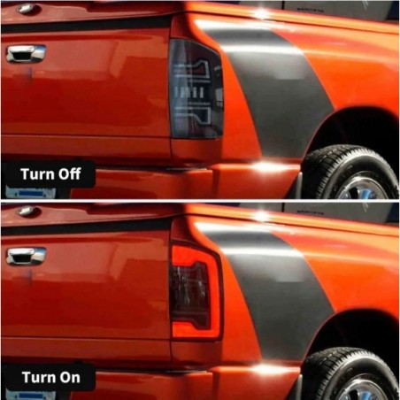 DODGE RAM 2002-2006 LAMPA LAMPY TYŁ KPL LED EUROPA ŻÓŁTY KIERUNEK DYMIONE