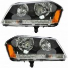 DODGE AVENGER RT LAMPA PRAWA + LEWA PRZEDNIA CZARNA 2008-2014 WERSJA USA