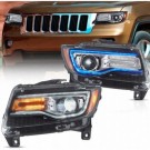 LAMPA LAMPY FULL LED DRL EU VLAND CHROM JEEP GRAND CHEROKEE WK2 2011-2013
