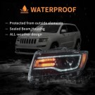 LAMPA LAMPY FULL LED DRL EU VLAND CZARNE JEEP GRAND CHEROKEE WK2 2011-2013
