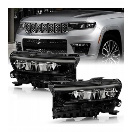 JEEP GRAND CHEROKEE WL L 2021- LAMPA LAMPY LEWA + PRAWA FULL LED ŻÓŁTY LED
