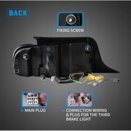 FORD MUSTANG 2010-2012 LAMPA LAMPY TYŁ LED VLAND 7 SEKWENCJI KIERUNEK ŻÓŁTY