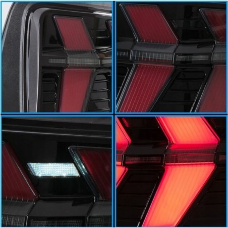 FORD MUSTANG 2010-2012 LAMPA LAMPY TYŁ LED VLAND 7 SEKWENCJI KIERUNEK ŻÓŁTY